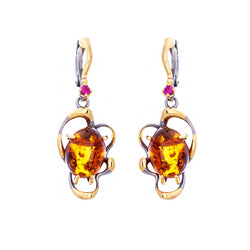 Baltic Amber Earrings E02RC0013a